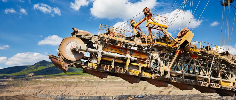 Huge mining machine in the coal mine